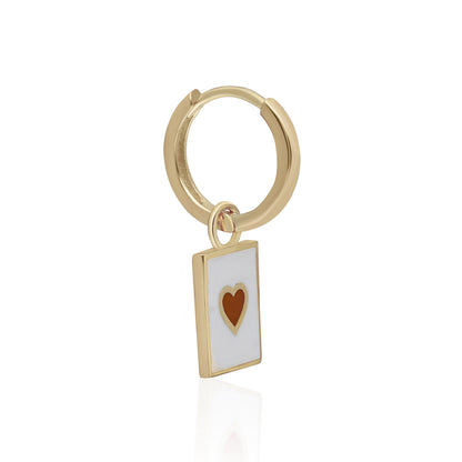 Poker Heart Earring