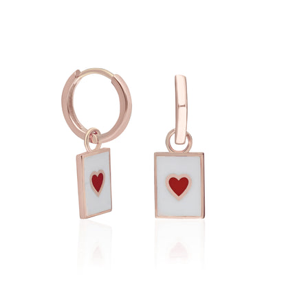 Poker Heart Earring