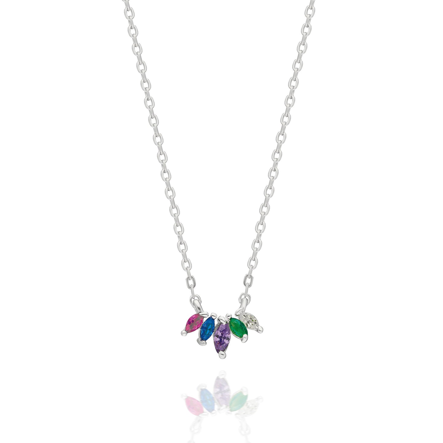 Rainbow Mia Crown Necklace