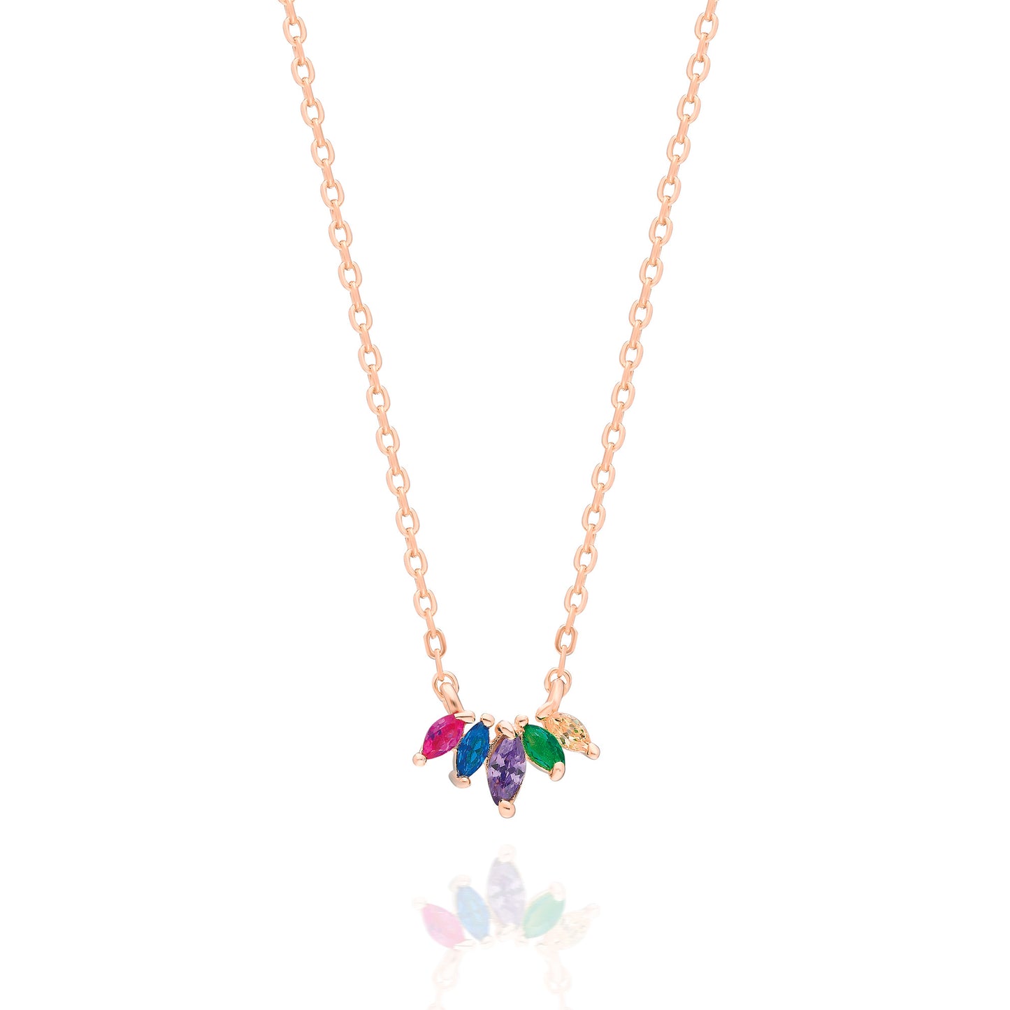 Rainbow Mia Crown Necklace