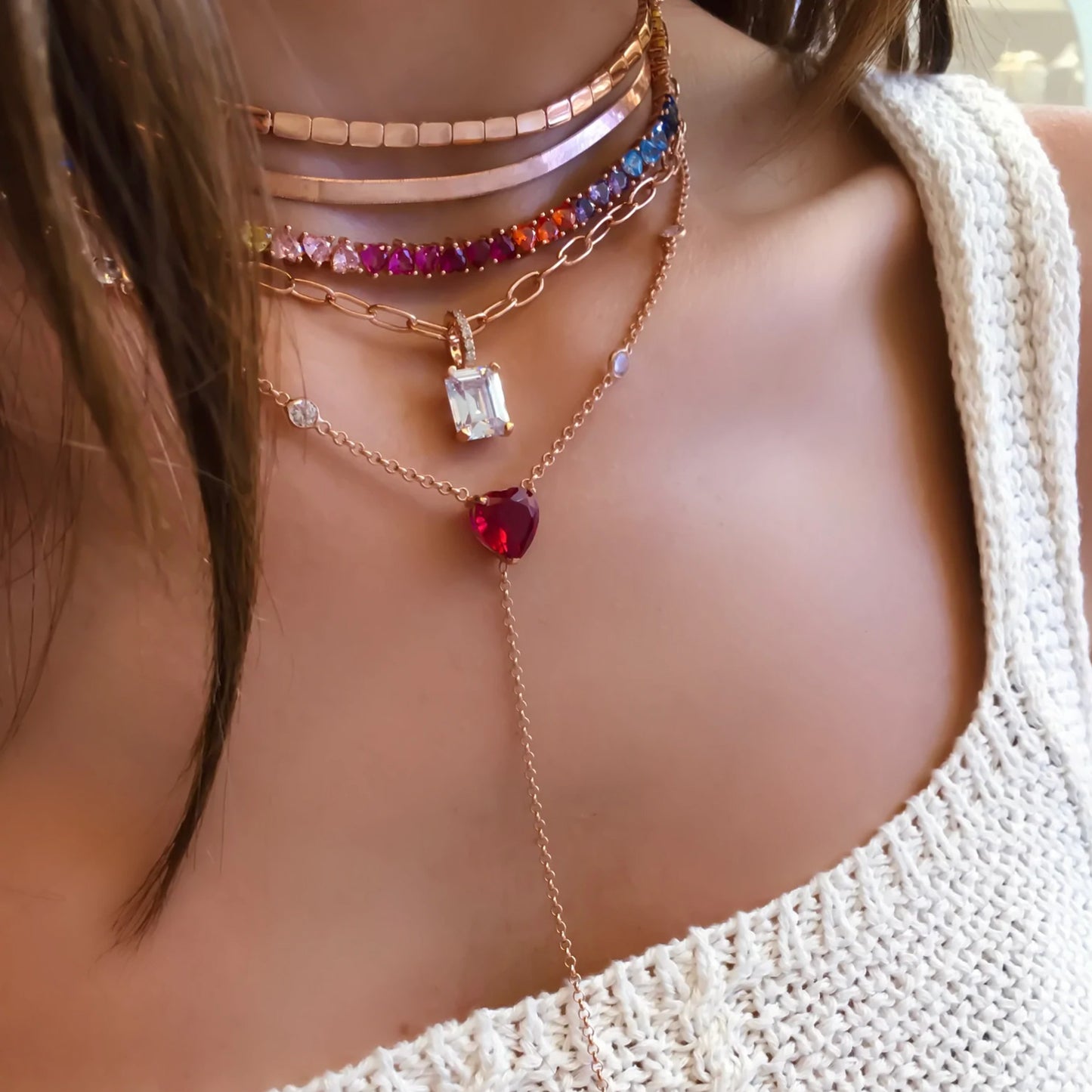 Sevilla Multicolor Heart Necklace