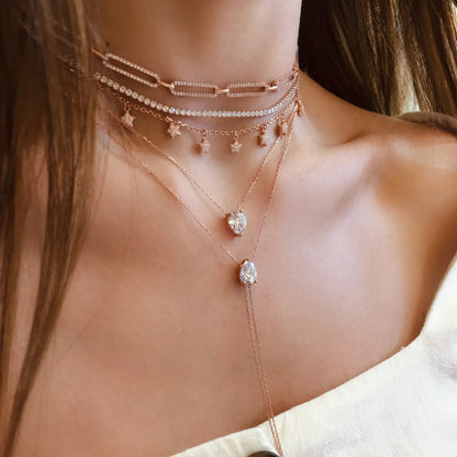Sevilla Teardrop Double Chain Necklace