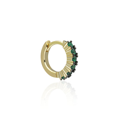 Stras Green Charm M Earring