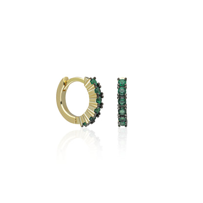 Stras Green Charm M Earring