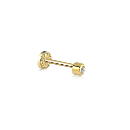 Super Mini Bezel 14K Gold Piercing