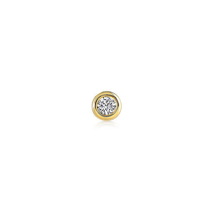 Super Mini Bezel 14K Gold Piercing