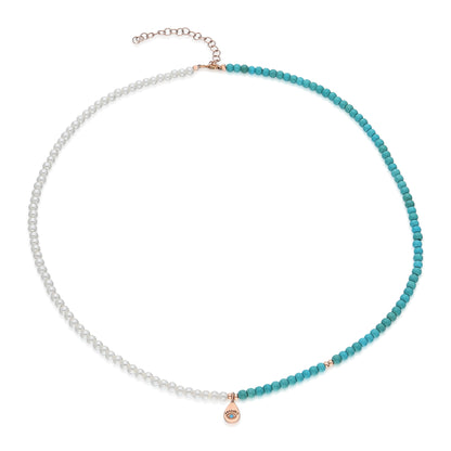 Toscana Pearl Turquoise Necklace