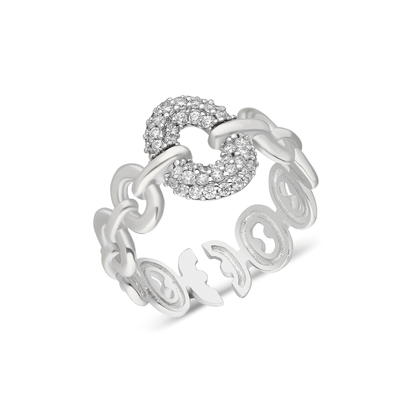 Two Color Oval Band Ring