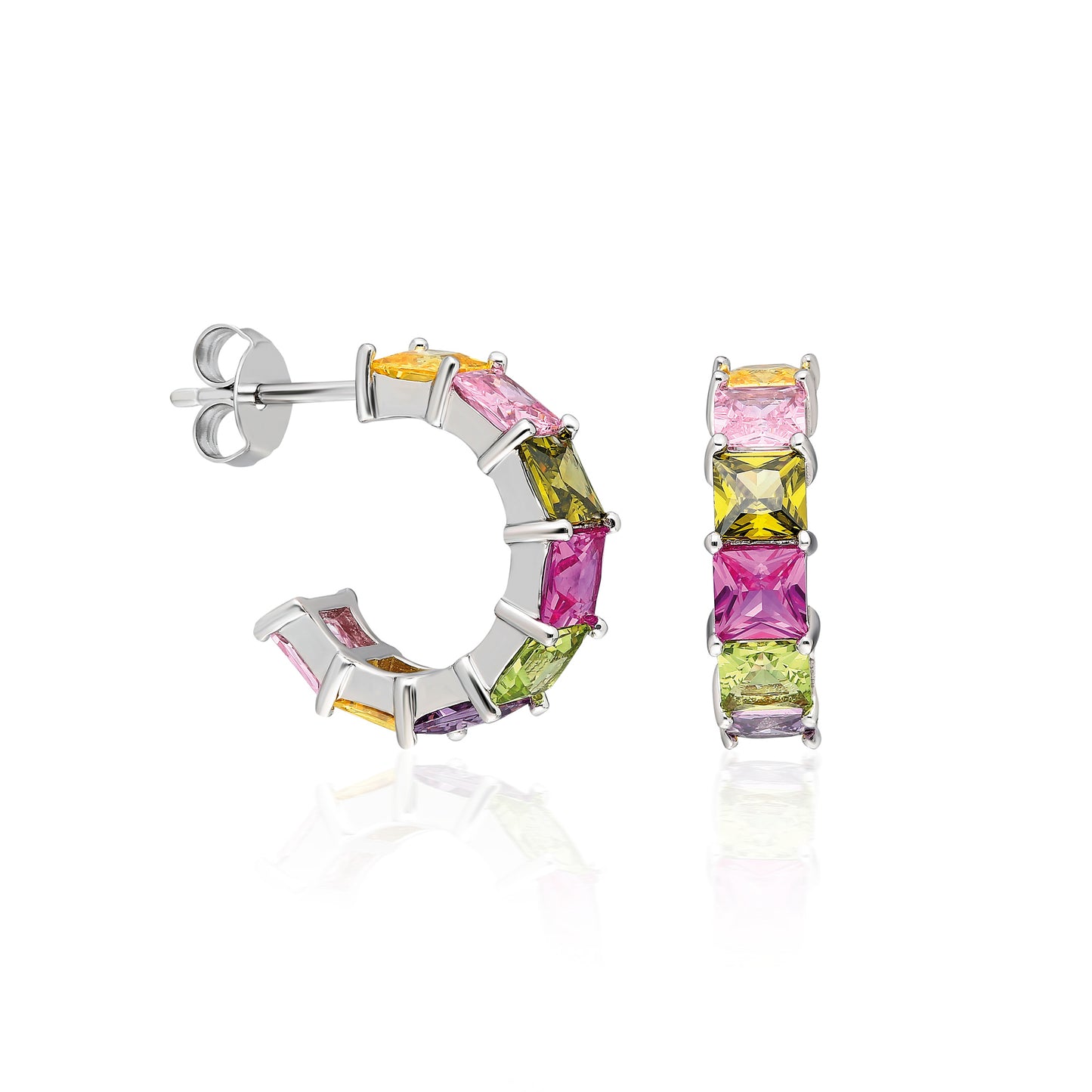 Wendy Multicolor Baguette Earring
