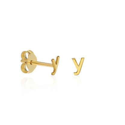 Lower Case Letter Stud Earring